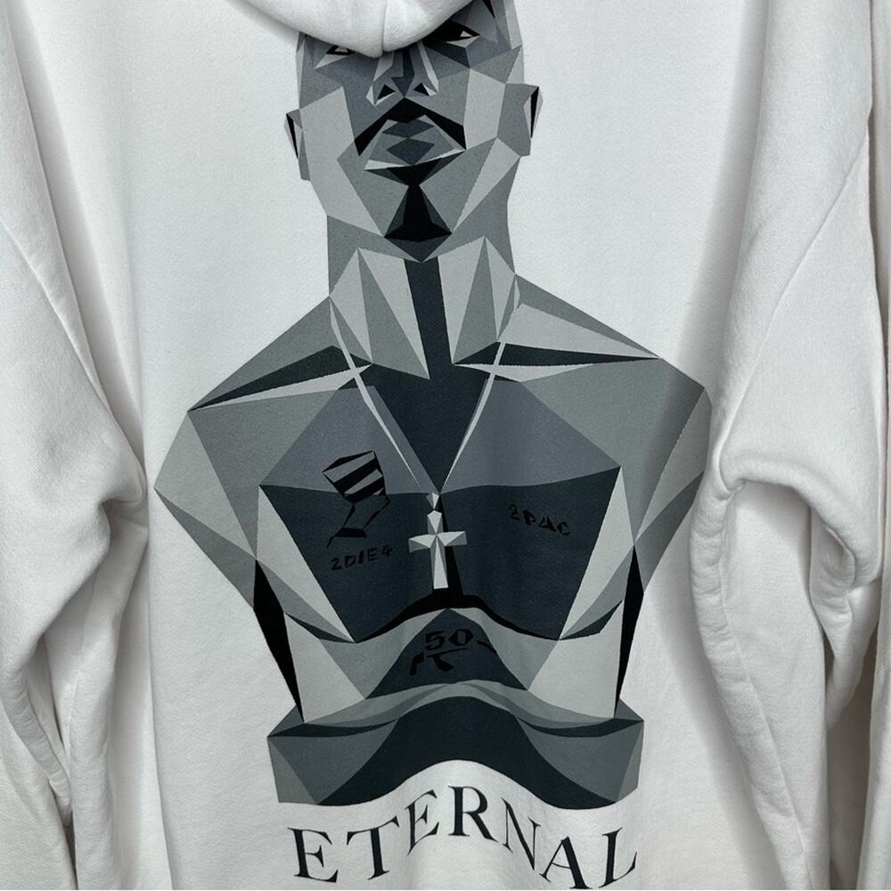INTERSCOPE x FRAGMENT 2PAC Light Khaki Hoodie NEW in XL - Picture 3 of 11